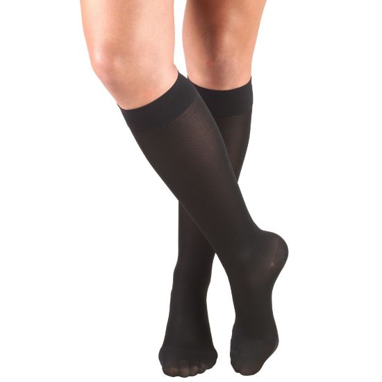 Picture of Women's Compression Stockings, 15-20 mmHg, Knee High Length, Closed Toe, Opaque
