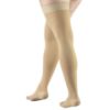 Picture of Compression Stockings for Men and Women, 30-40 mmHg, Thigh High Length, Dot-Top, Open Toe