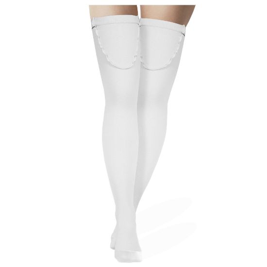 Picture of Surgical Stockings, 18 mmHg Compression for Men and Women, Thigh High Length, Closed Toe