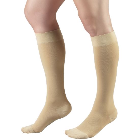 Picture of Short Length 20-30 mmHg Compression Stockings for Men and Women, Reduced Length, Closed Toe