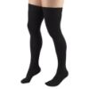 Picture of 20-30 mmHg Compression Stockings for Men and Women, Thigh High Length, Dot Top, Closed Toe