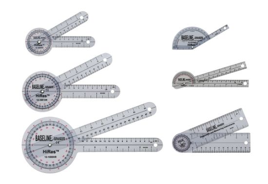 Picture of Baseline 6-piece plastic goniometer set, HiRes