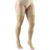 Picture of Compression Stockings for Men and Women, 30-40 mmHg, Thigh High Length, Dot-Top, Open Toe