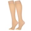 Picture of Compression Stockings for Men and Women, 20-30 mmHg, Knee High Length, Dot-Top, Open Toe
