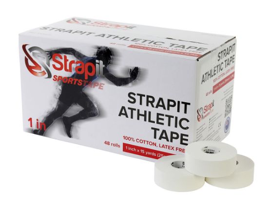 Picture of Strapit Athletic Tape, 1" (25 mm) Roll, Box of 48