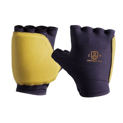 Show details for Impacto Double Padded Anti-Impact Glove, Nylon Lycra w/Grain Leather, Fingerless Picture of Impacto Double Padded Anti-Impact Glove, Nylon Lycra w/Grain Leather, Fingerless