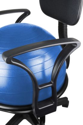 Show details for CanDo metal mobile ball stabilizer chair with arms Picture of CanDo metal mobile ball stabilizer chair with arms
