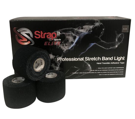 Picture of Strapit Elite, Professional Stretchband Light, Black, 2 in x 7.5 yds, Box of 24