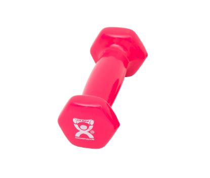 Show details for Color-coded vinyl-coated iron dumbbell Picture of Color-coded vinyl-coated iron dumbbell