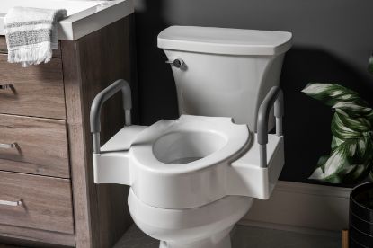 Show details for Bemis Rise 4.5" Raised Toilet Seat with Support Arms Picture of Bemis Rise 4.5" Raised Toilet Seat with Support Arms