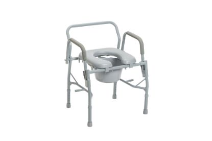 Show details for Drive Deluxe Steel Drop Arm Commode with padded seat Picture of Drive Deluxe Steel Drop Arm Commode with padded seat