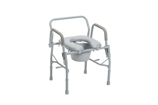 Picture of Drive Deluxe Steel Drop Arm Commode with padded seat
