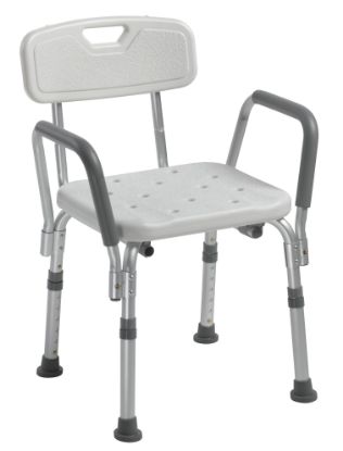 Show details for Drive Shower Chair with back and Removable Padded Arms Picture of Drive Shower Chair with back and Removable Padded Arms