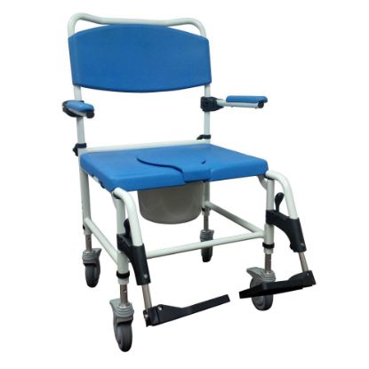 Show details for Drive Bariatric Aluminum Rehab Shower Commode Chair Picture of Drive Bariatric Aluminum Rehab Shower Commode Chair