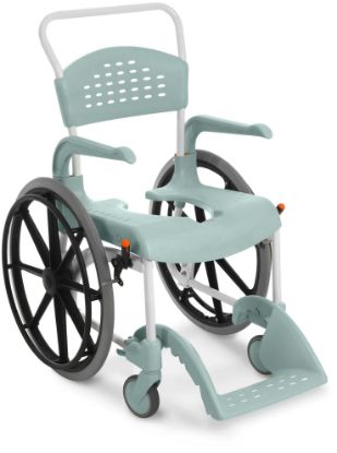 Show details for Etac Clean 24" rear wheels, self propelled, 21.75" , lagoon green Picture of Etac Clean 24" rear wheels, self propelled, 21.75" , lagoon green