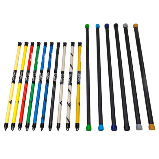 Picture of CanDo WaTE bar, 16 pc set (1 ea: 1-10, 12.5, 15, 17.5, 20, 22.5, 25 lb)
