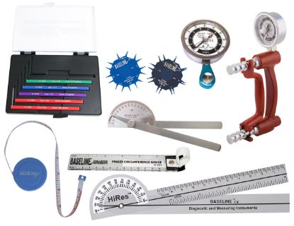 Show details for Baseline 8-piece LITE hand evaluation set with Discrim-a-gon and 5-piece sensory set Picture of Baseline 8-piece LITE hand evaluation set with Discrim-a-gon and 5-piece sensory set