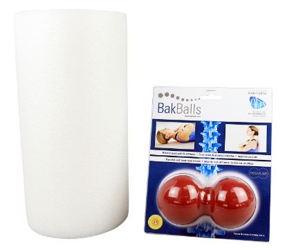Show details for Mobility Kit, Regular: Bakballs, red, regular and 12" white foam roller, boxed Picture of Mobility Kit, Regular: Bakballs, red, regular and 12" white foam roller, boxed