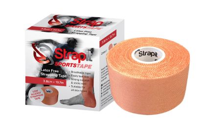 Show details for Strapit Latex Free Sports Strapping Tape, 1.5 in x 15 yds, Single Retail Packs Picture of Strapit Latex Free Sports Strapping Tape, 1.5 in x 15 yds, Single Retail Packs