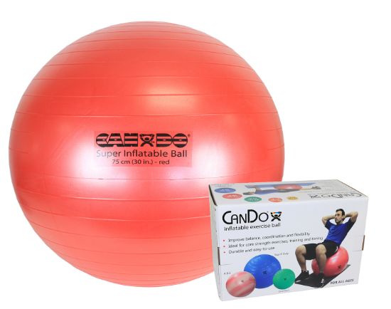 Picture of CanDo Sup-R duty ball, red, 75 cm (30"), boxed