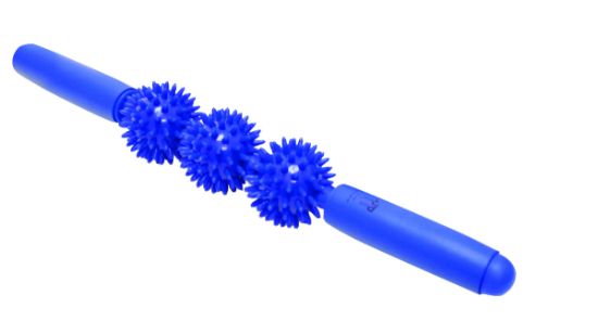 Picture of Point Relief massage bar, 6 x 42 cm (2.4" x 16.5"), 3 balls, blue