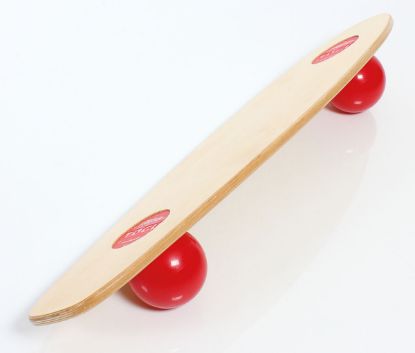 Show details for Togu Balanza Freeride, 39" x 12" x 6", birch wood w/red balls Picture of Togu Balanza Freeride, 39" x 12" x 6", birch wood w/red balls