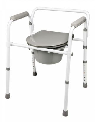 Picture of Lumex Folding Steel 3-in-1 Commode, retail packaging
