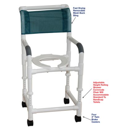 Show details for MJM Superior Standard Shower chair, adjustable height Picture of MJM Superior Standard Shower chair, adjustable height