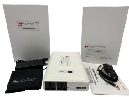 Picture of Zopec Explore 8000 Battery, wall charger and car charger