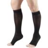 Picture of Sheer Compression Stockings, 15-20 mmHg, Women's Knee High Length, Open Toe, 20 Denier