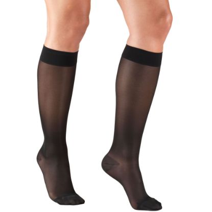 Picture of Sheer Compression Stockings, 15-20 mmHg, Women's Knee High Length, 20 Denier