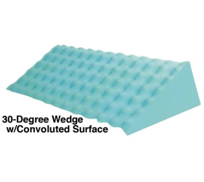 Show details for 30 degree wedge, convoluted foam with LSII cover, 24" x 12" x 7" Picture of 30 degree wedge, convoluted foam with LSII cover, 24" x 12" x 7"