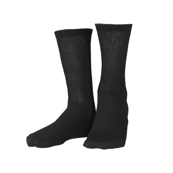 Picture of Diabetic Socks for Men and Women, Medical Style Crew Length, Mid Calf Height, 3 pairs