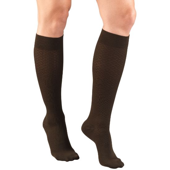 Picture of Compression Socks, 15-20 mmHg, Women's Dress Socks, Knee High Over Calf Length