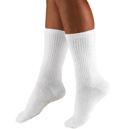 Picture of Compression Socks, 15-20 mmHg, Men's Crew Length Mid-Calf Cushion Foot Socks