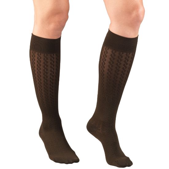 Picture of Compression Socks, 15-20 mmHg, Women's Dress Socks, Knee High Over Calf Length
