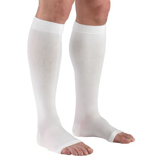 Picture of Compression Stockings for Men and Women, 30-40 mmHg,  Knee High Length, Open Toe