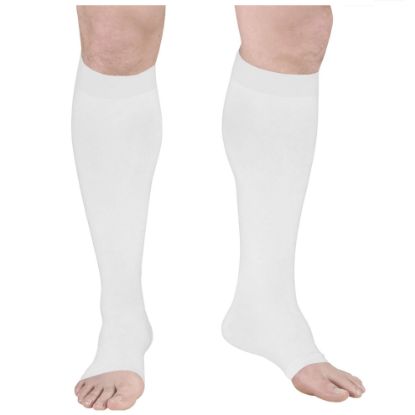 Picture of Surgical Stockings, 18 mmHg Compression for Men and Women, Knee High Length, Open Toe
