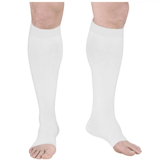 Picture of Surgical Stockings, 18 mmHg Compression for Men and Women, Knee High Length, Open Toe