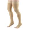 Picture of Compression Stockings for Men and Women, 30-40 mmHg, Thigh High Length, Dot-Top, Open Toe