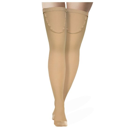 Picture of Surgical Stockings, 18 mmHg Compression for Men and Women, Thigh High Length, Closed Toe