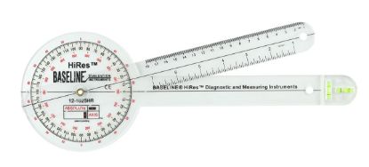 Picture of Baseline Absolute+Axis 360 degree HiRes clear plastic goniometer, 12 inches