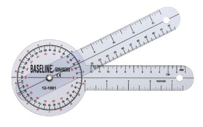 Picture of Baseline 360 degree clear plastic goniometer, 8 inches