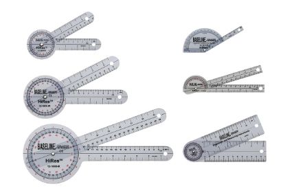 Picture of Baseline 6-piece plastic goniometer set, HiRes