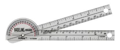 Picture of Baseline HiRes 180 degree clear plastic pocket goniometer, 6 inches