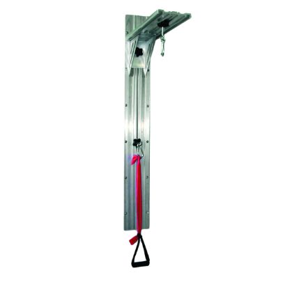 Picture of CanDo exercise band/tubing wall pulley system, railing complete with overhead section