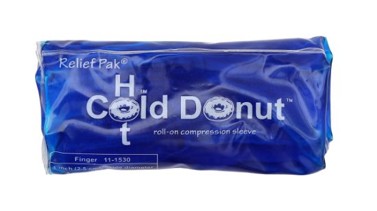Picture of Relief Pak Donut cold/hot compression sleeve, finger