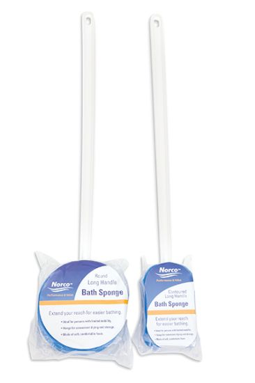 Picture of norco Bath Sponge, Regular Round, with loofah, 22" long handle, 5" sponge