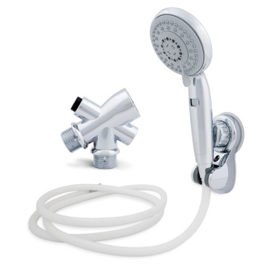 Picture of norco Handheld Shower with Diverter valve and suction mount, chrome