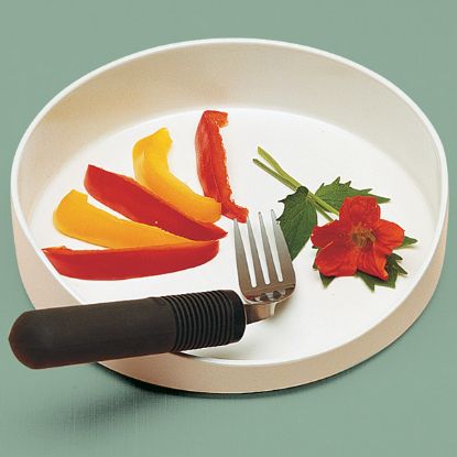 Picture of GripWare High Sided Dishes, Cutout Edge 1-1/4" height tapers to 1/2"